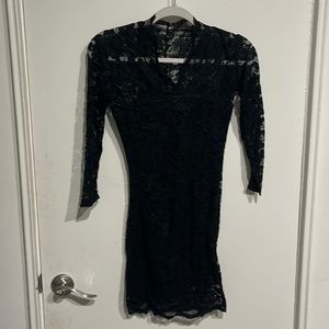 Black lace dress